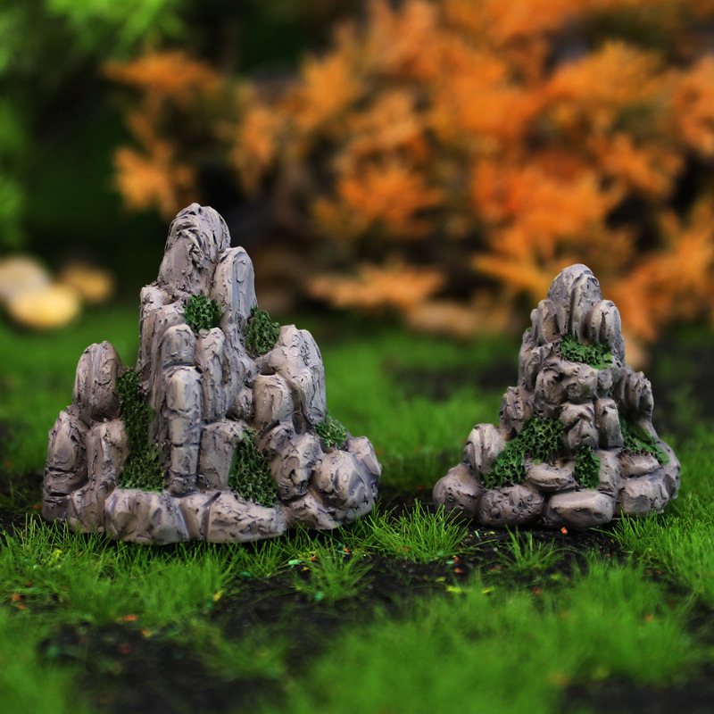 Aquarium Moss - Mini Montanha Miniatura Pedra Falsa, Artificial