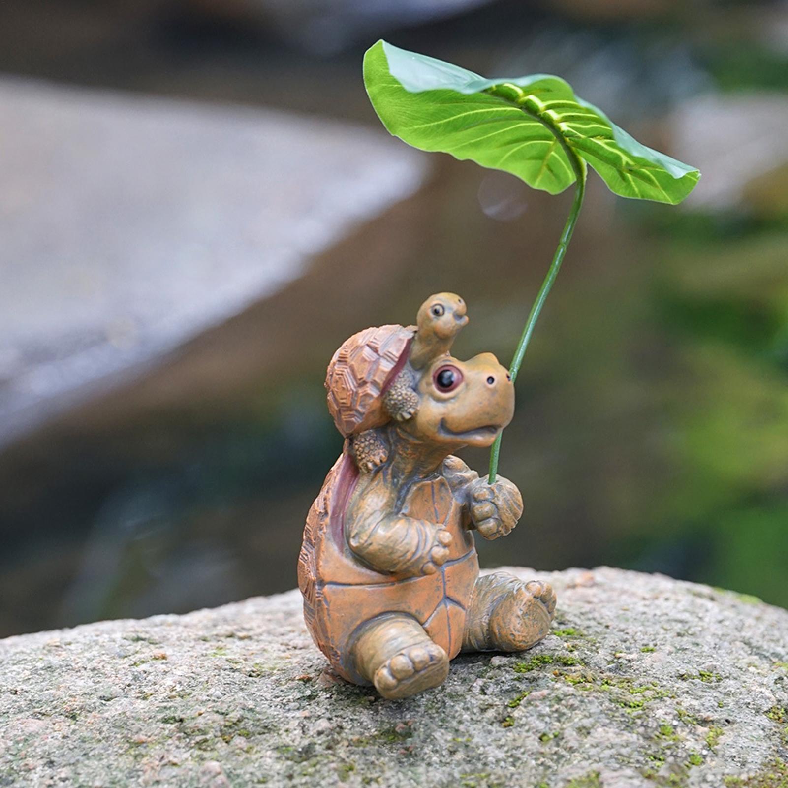 Plant Aquarium Pot - Estátua de Tartaruga para Decoração de