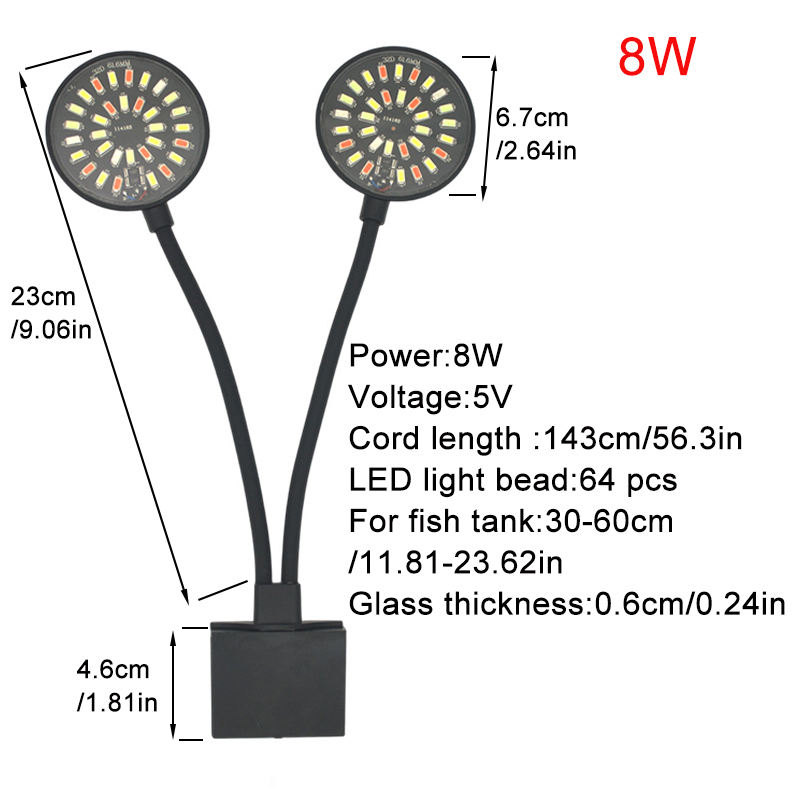 Usb aquário led luz tanque de  - Aquarium Plant Light avaliação e preço