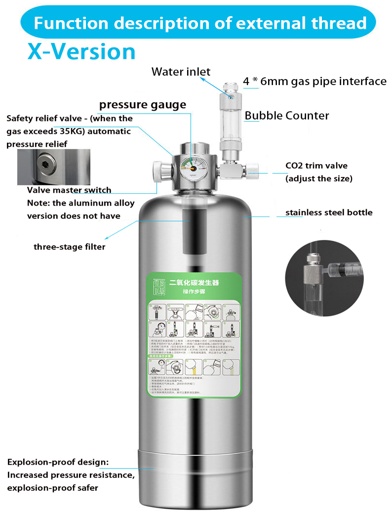 Gerador de co2 para aquário 5l - Aquarium Liquid Carbon avaliação e preço