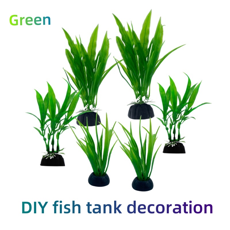 Plantas artificiais verdes do  - Aquarium Plants Live avaliação e preço